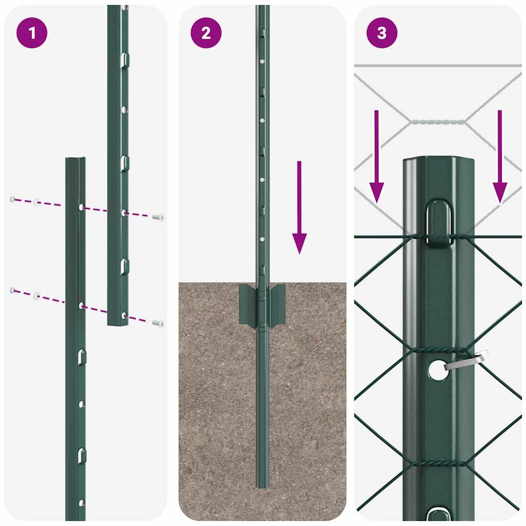Zavarena žičana ograda 50 x 1,6 m (Š x V) Čelik premazan PVC-om