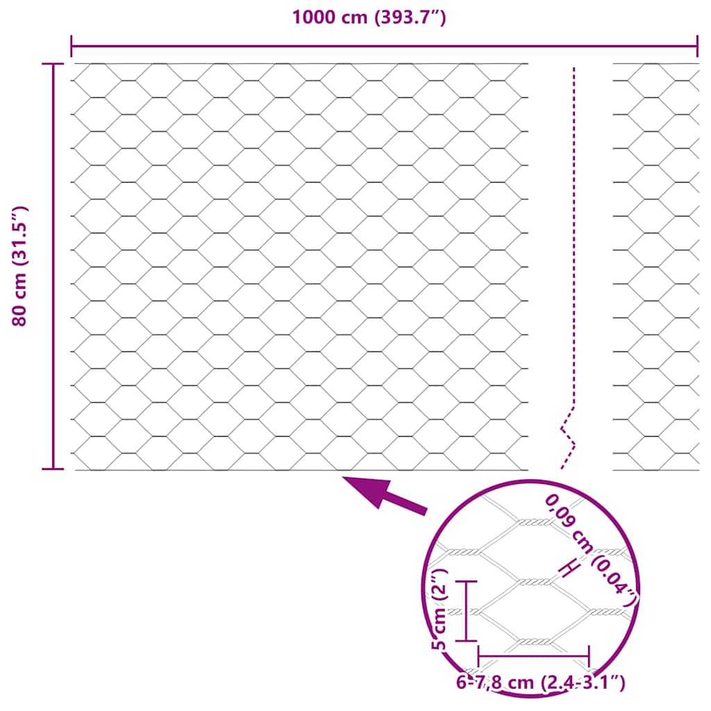 Zavarena žičana ograda 10 x 0,8 m (Š x V) Čelik premazan PVC-om