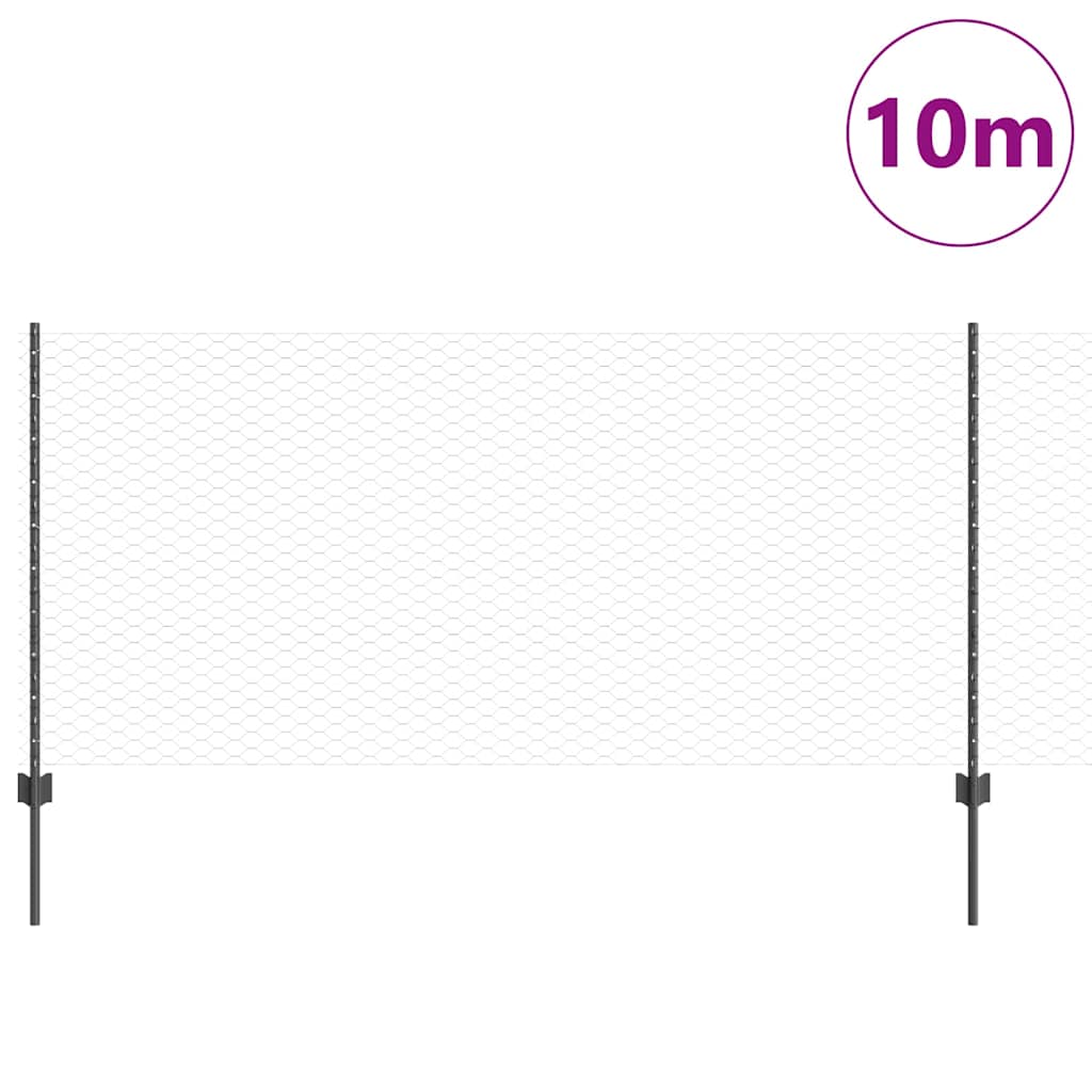 Zavarena žičana ograda 10 x 1 m (Š x V) Čelik premazan PVC-om