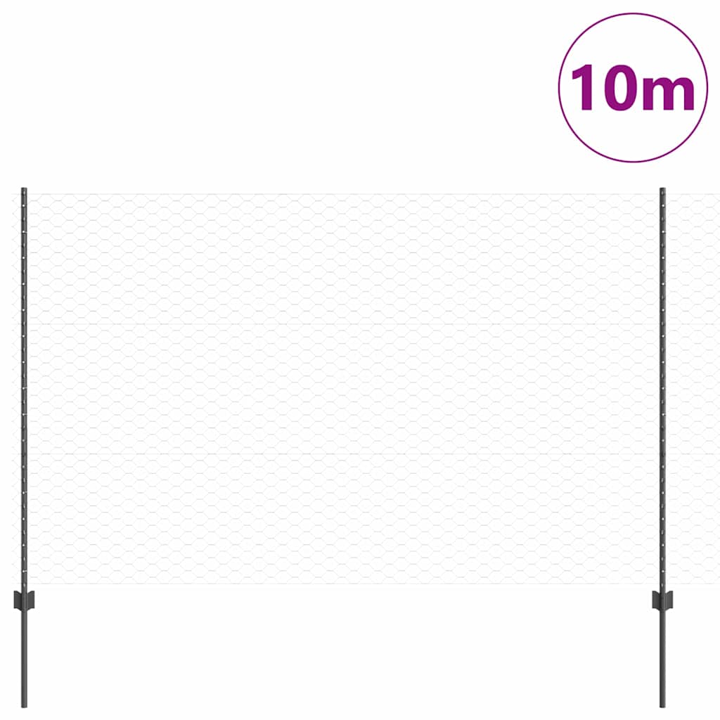 Zavarena žičana ograda 10 x 1,5 m (Š x V) Čelik premazan PVC-om