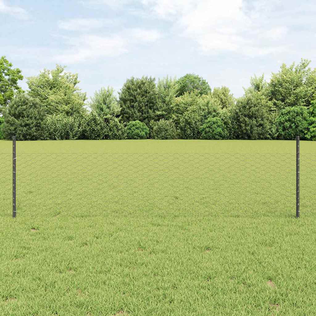 Zavarena žičana ograda 25 x 0,5 m (Š x V) Čelik premazan PVC-om