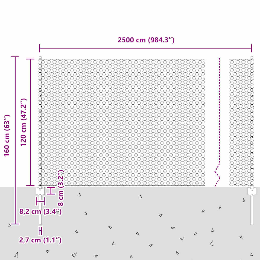 Zavarena žičana ograda 25 x 1,2 m (Š x V) Čelik premazan PVC-om