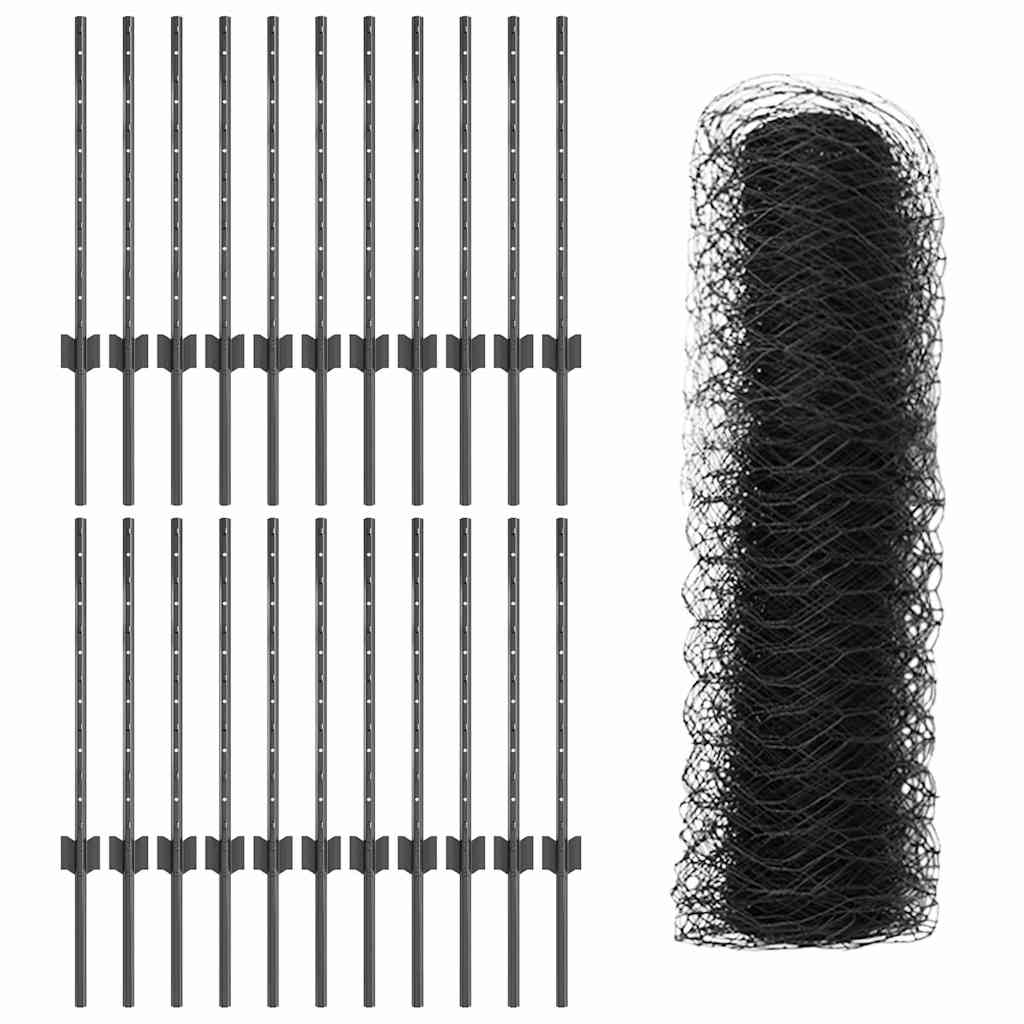 Zavarena žičana ograda 50 x 0,5 m (Š x V) Čelik premazan PVC-om