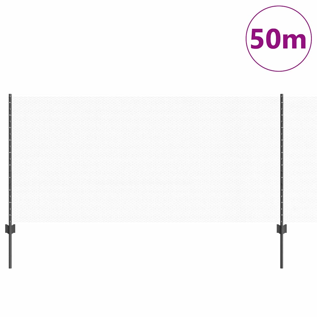 Zavarena žičana ograda 50 x 1 m (Š x V) Čelik premazan PVC-om