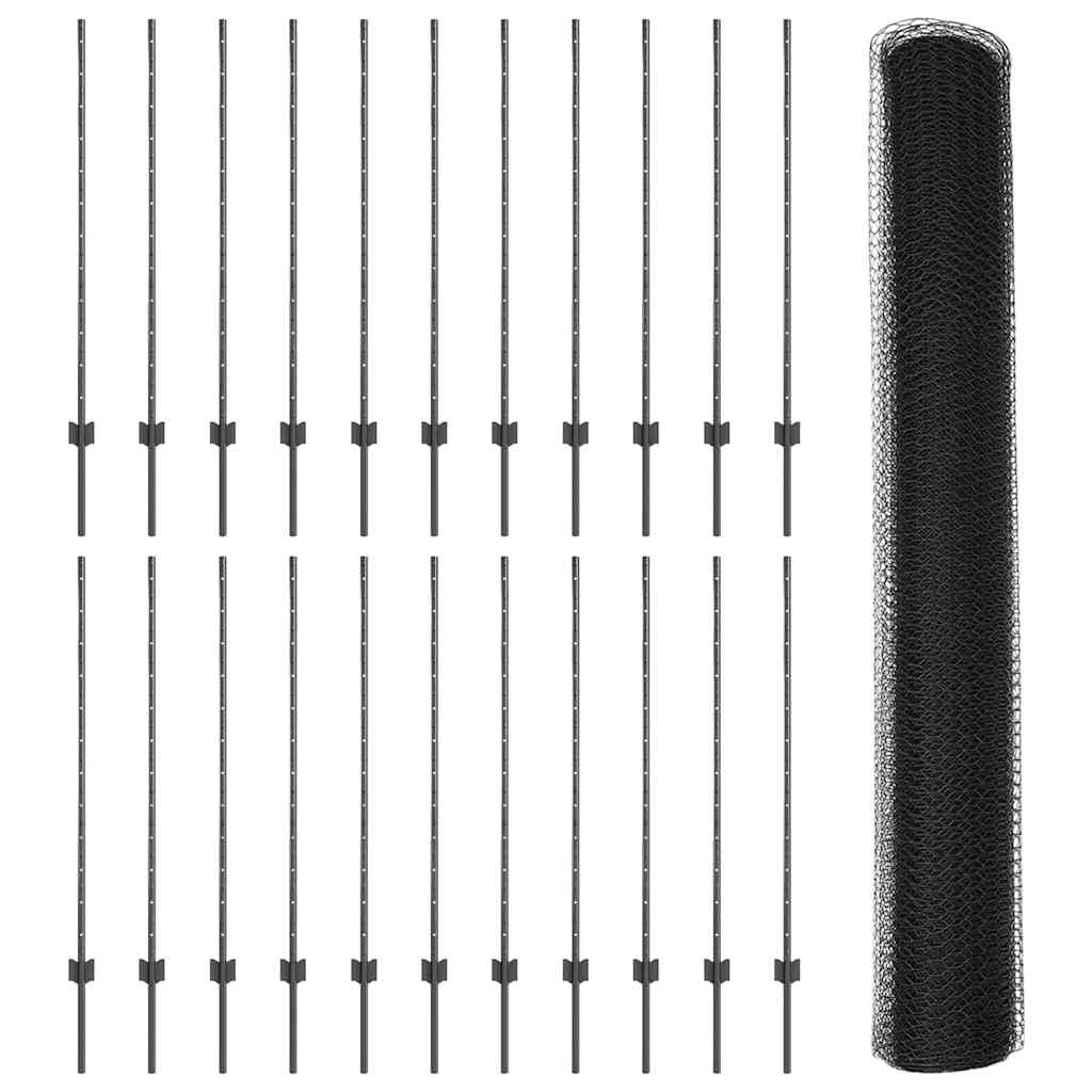 Zavarena žičana ograda 50 x 1,2 m (Š x V) Čelik premazan PVC-om