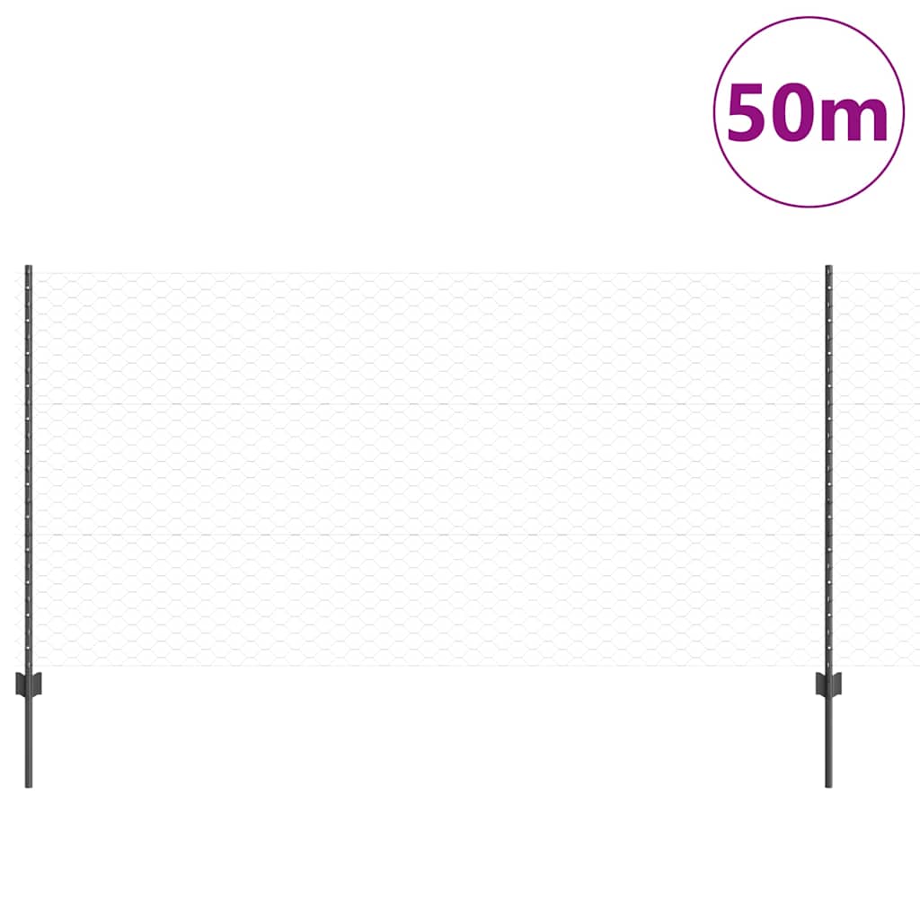 Zavarena žičana ograda 50 x 1,2 m (Š x V) Čelik premazan PVC-om