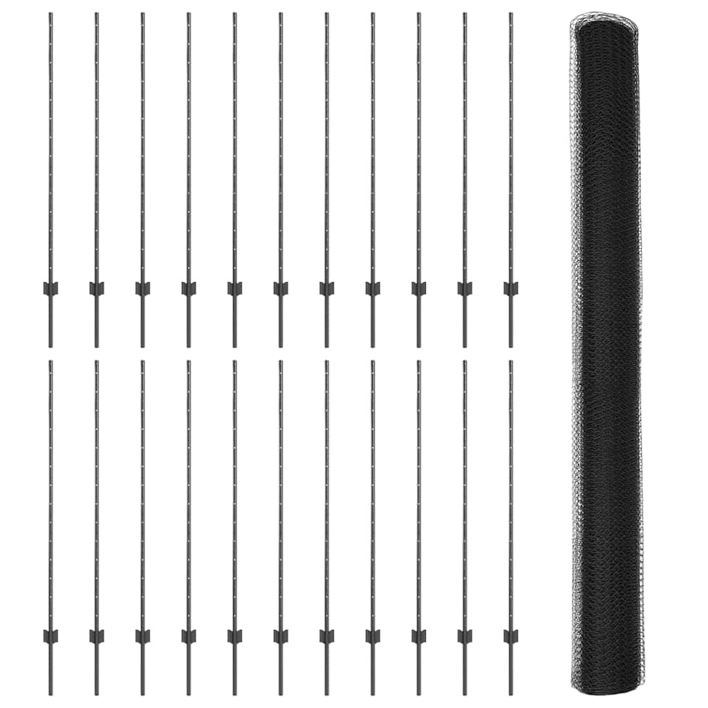 Zavarena žičana ograda 50 x 1,4 m (Š x V) Čelik premazan PVC-om