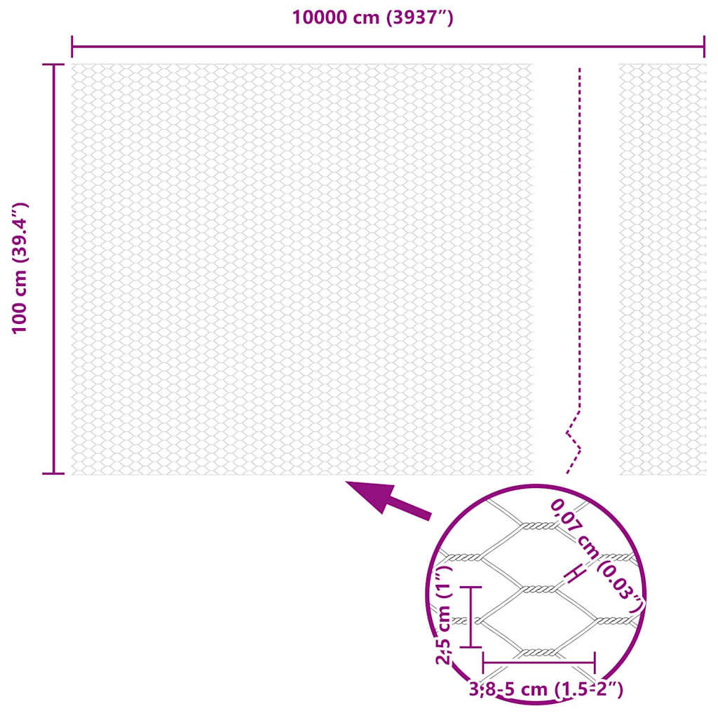Zavarena žičana ograda 100 x 1 m (Š x V) Čelik premazan PVC-om