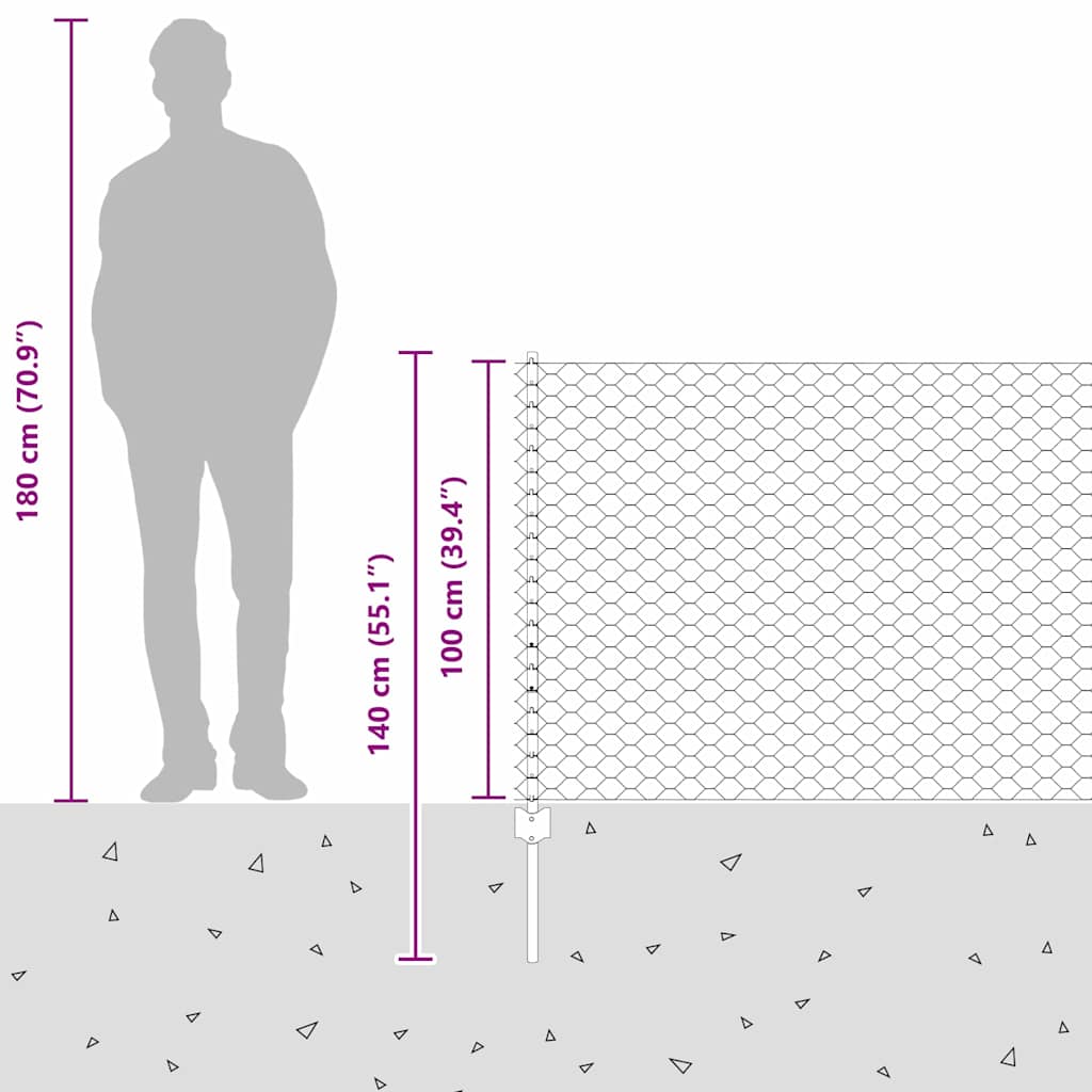 Zavarena žičana ograda 10 x 1 m (Š x V) Vruće pocinčani čelik