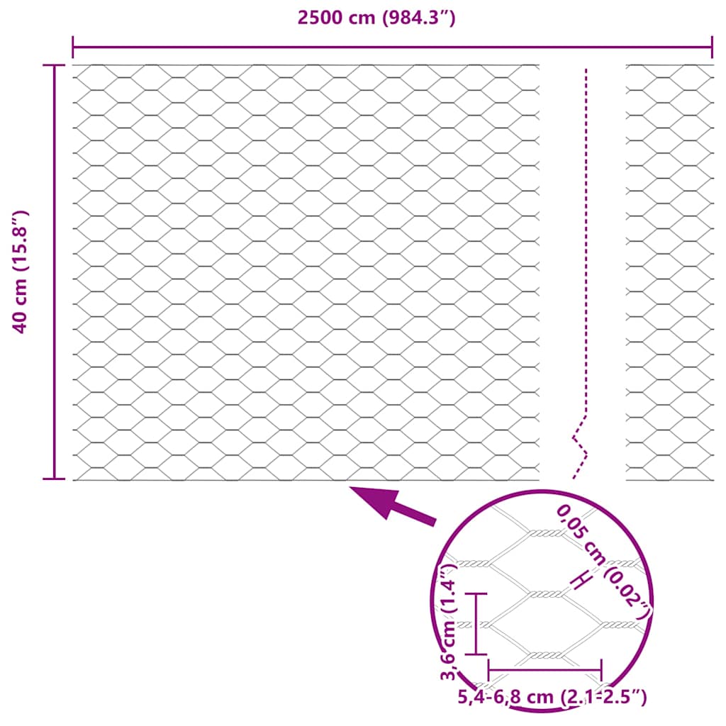 Zavarena žičana ograda 25 x 0,4 m (Š x V) Vruće pocinčani čelik