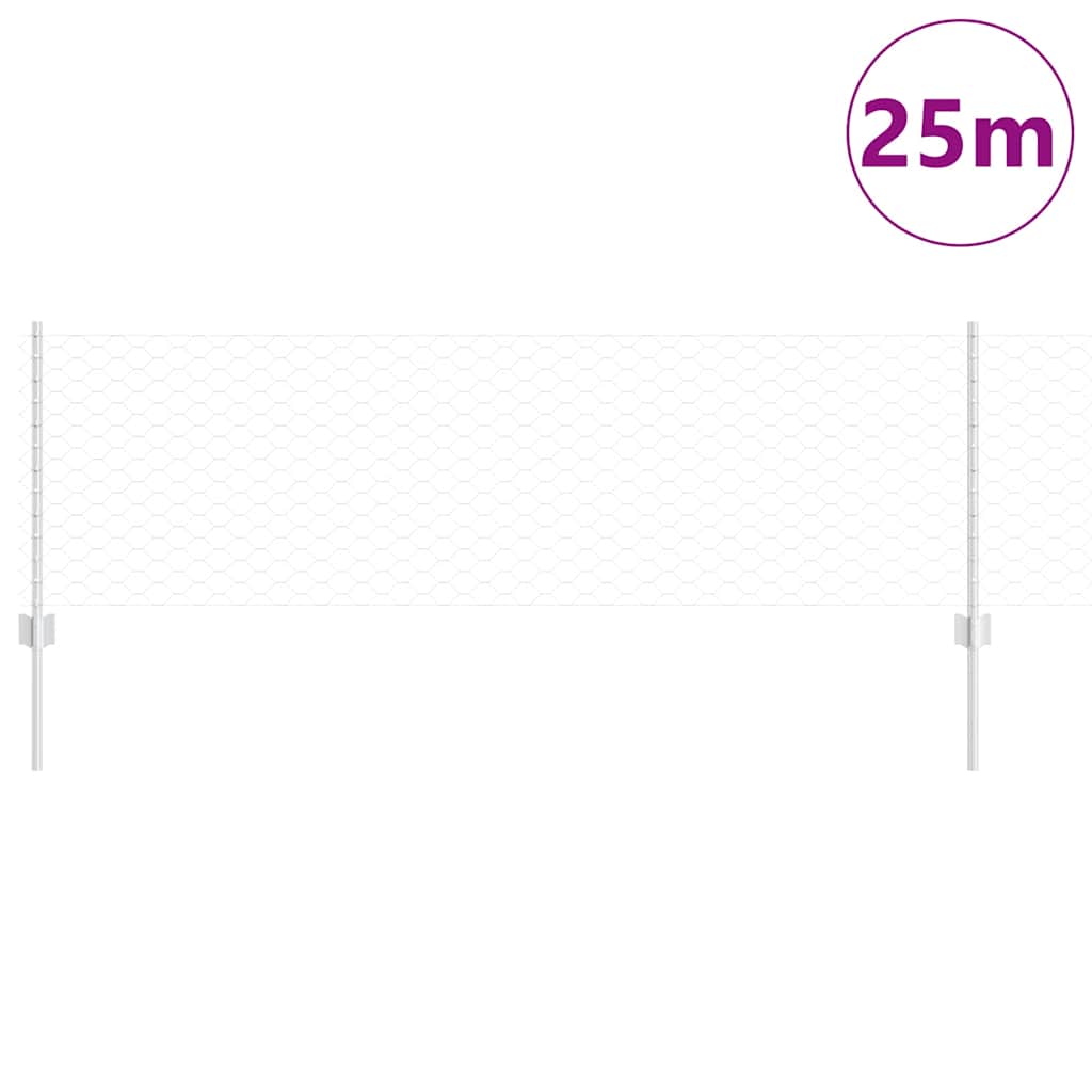 Zavarena žičana ograda 25 x 0,6 m (Š x V) Vruće pocinčani čelik