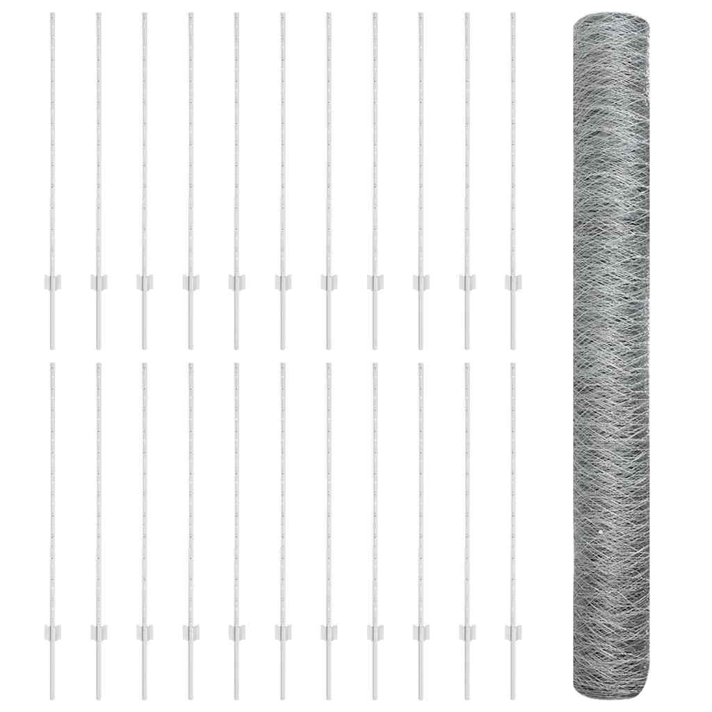 Zavarena žičana ograda 50 x 1,2 m (Š x V) Vruće pocinčani čelik