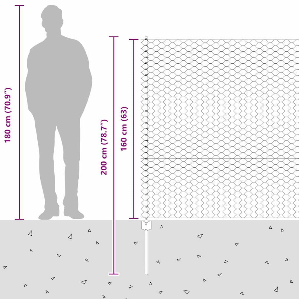 Zavarena žičana ograda 50 x 1,6 m (Š x V) Vruće pocinčani čelik