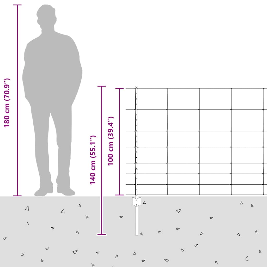 Divlja Ograde s Stupovima 100 x 1 m (Š x V)