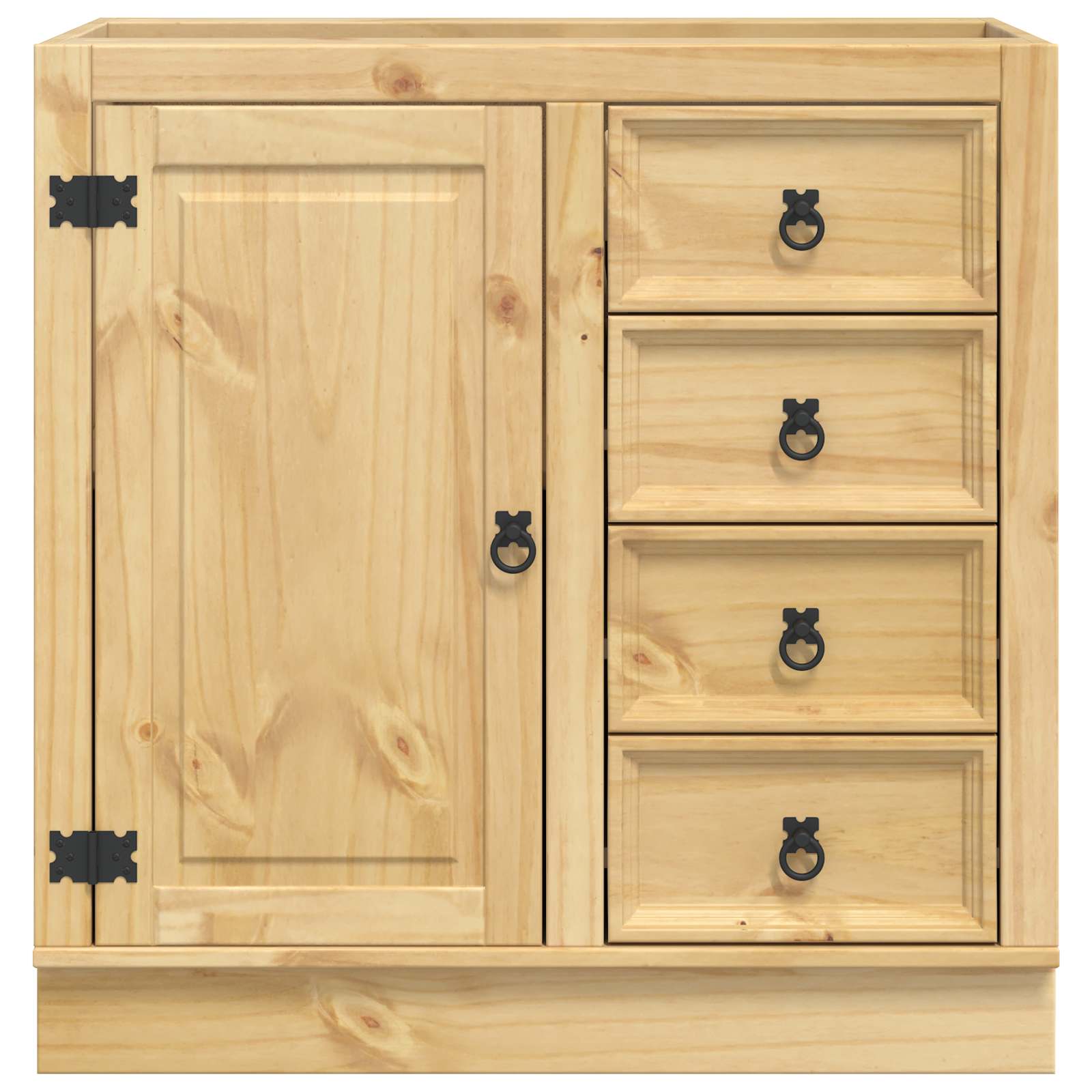 Cabinet SKI Medeno Smeđa 80 x 46 x 81 cm Čvrsto borovo drvo