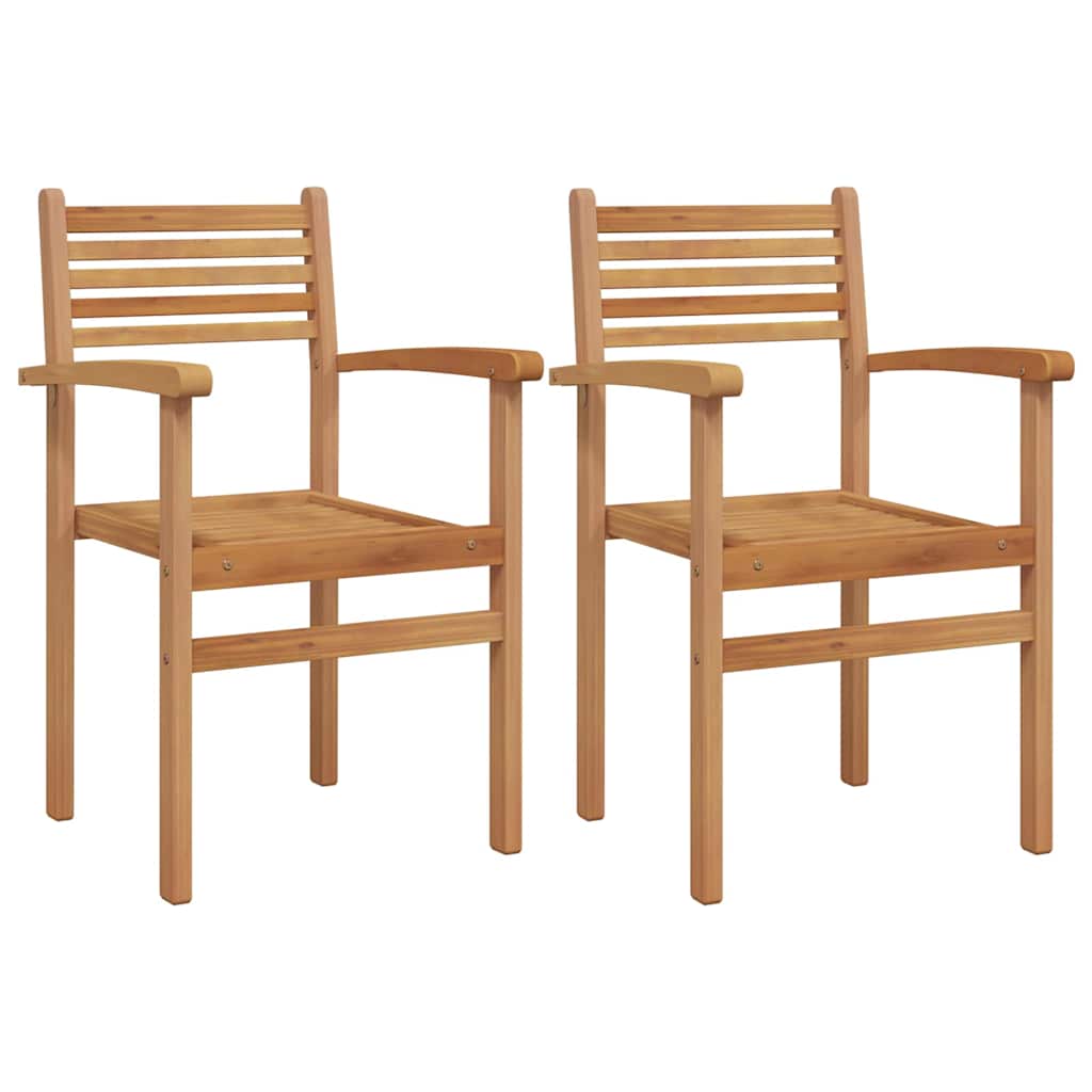 Stolica 2 pcs Smeđa 56 x 55 x 90.5 cm Čvrsto teak drvo