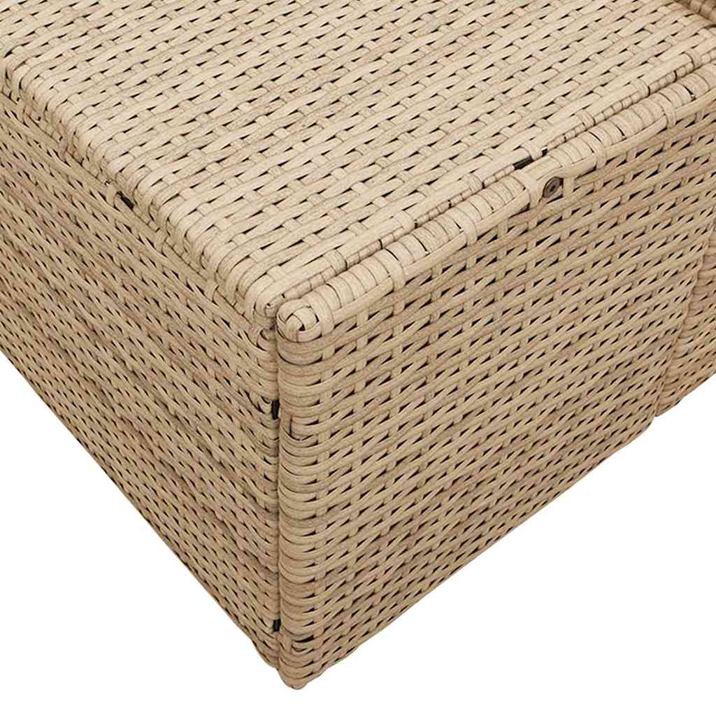 Vrtni kauč s jastukom Bež 184 x 62 x 69 cm poliratan