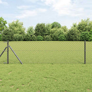 Ograda od lančane veze 25 x 0,6 m Čelik Siva