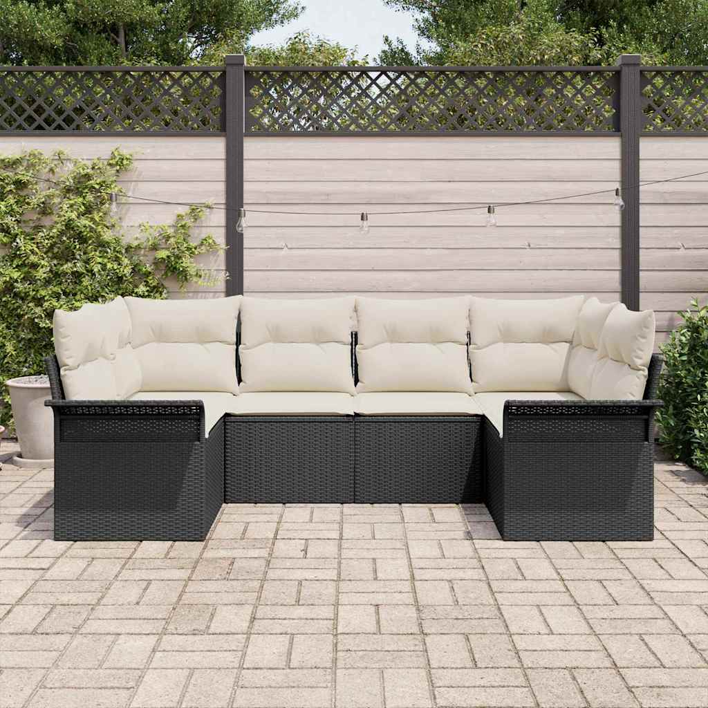 Sjedeća garnitura za vrt 6 kom. Svijetlo poliratan 234 x 132,5 x 85 cm