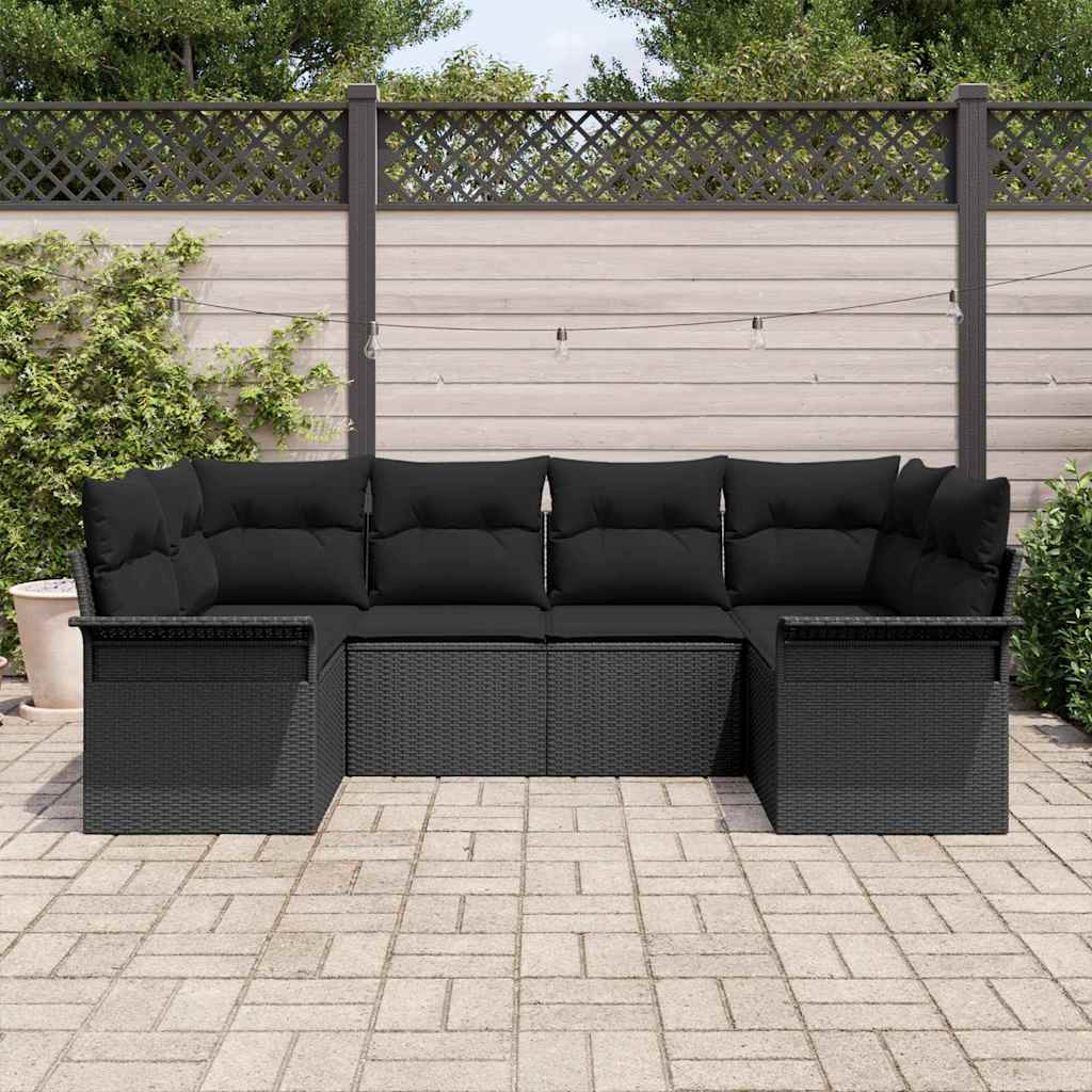 Sjedeća garnitura za vrt 6 kom. Svijetlo poliratan 234 x 132,5 x 85 cm