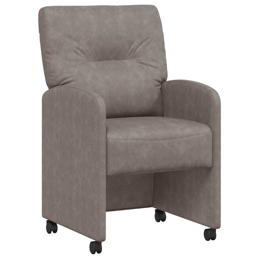 Blagovačke stolice s kotačima 2 pcs Siva 57 x 67 x 95 cm