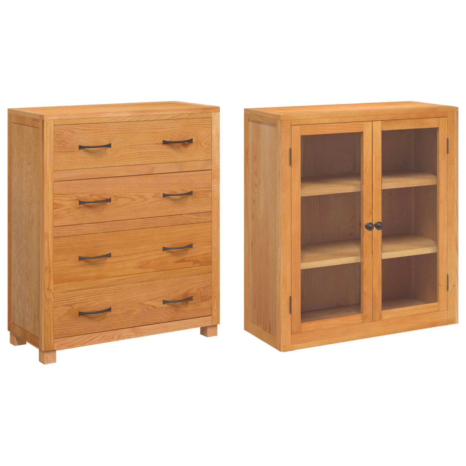Set namještaja za pohranu 2 kom. Prirodna 80 x 35 x 185 cm