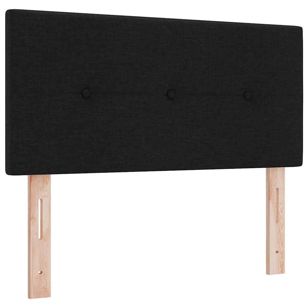 Krevet s opruga kutije s LED trakama Crna 120 x 190 cm tkanina