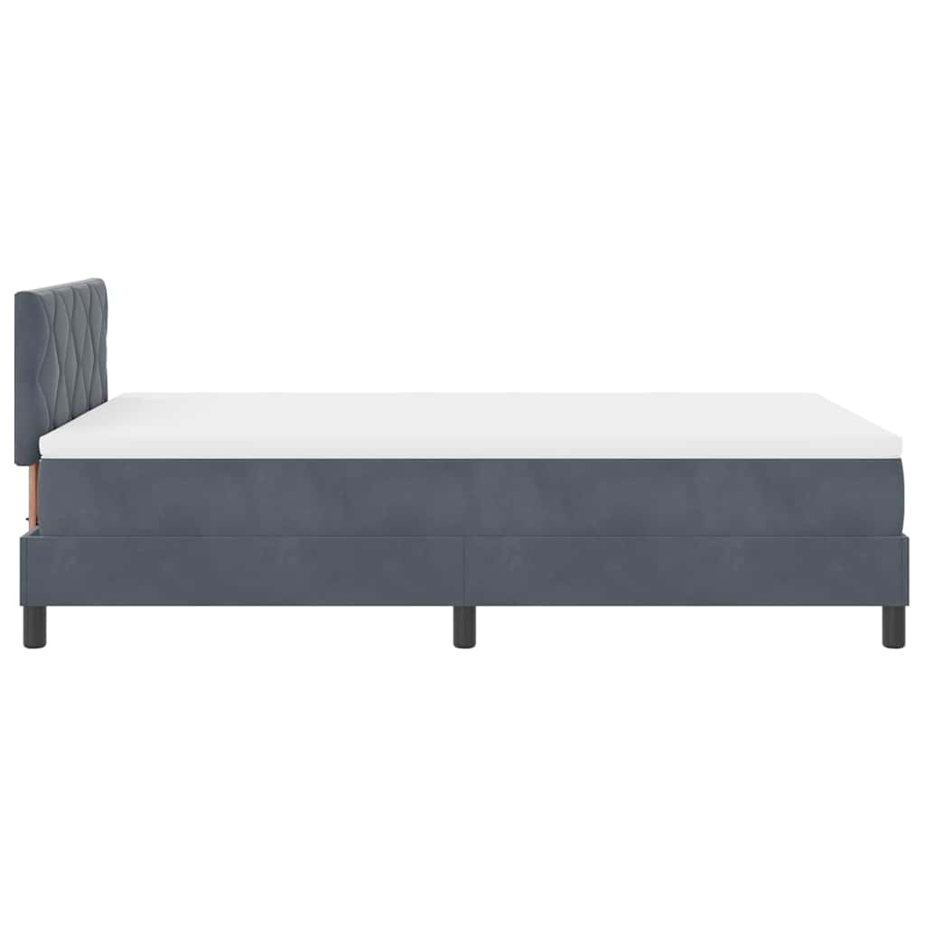 LED Box Spring Krevet Tamno siva 120 x 200 cm Baršun