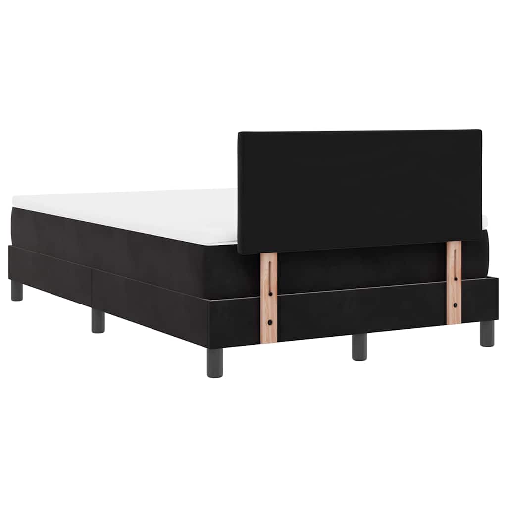 LED Box Spring Krevet s LED trakama Crna 120 x 200 cm Baršun