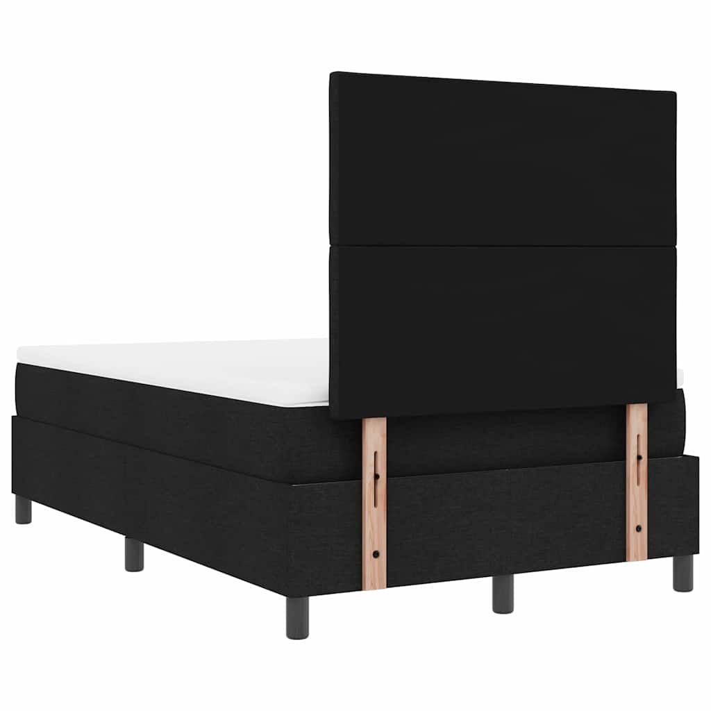 Krevet s opruga kutije s LED trakama Crna 120 x 190 cm tkanina
