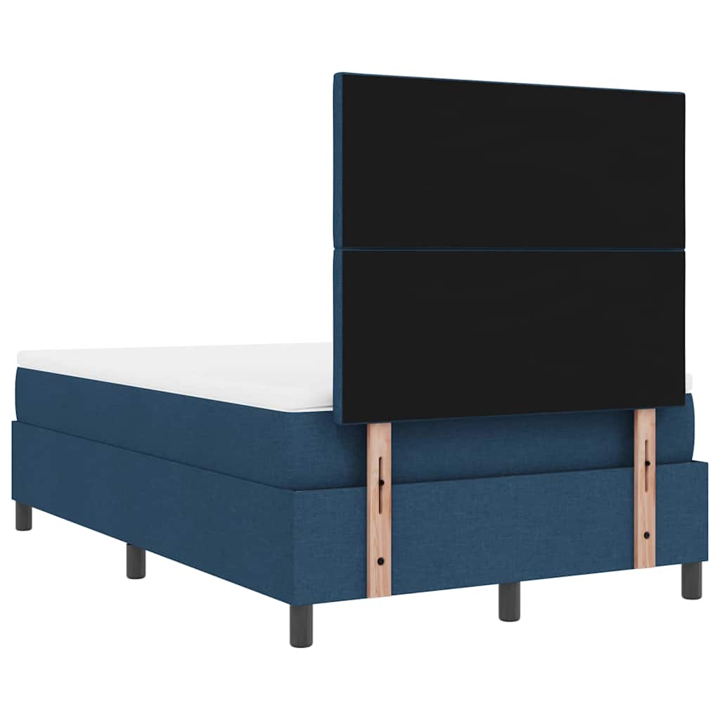 Krevet s opruga kutije s LED trakama Plava 120 x 190 cm tkanina