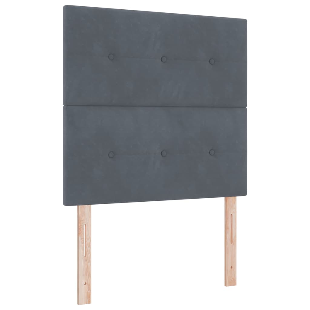 LED Box Spring Krevet Tamno siva 120 x 200 cm Baršun