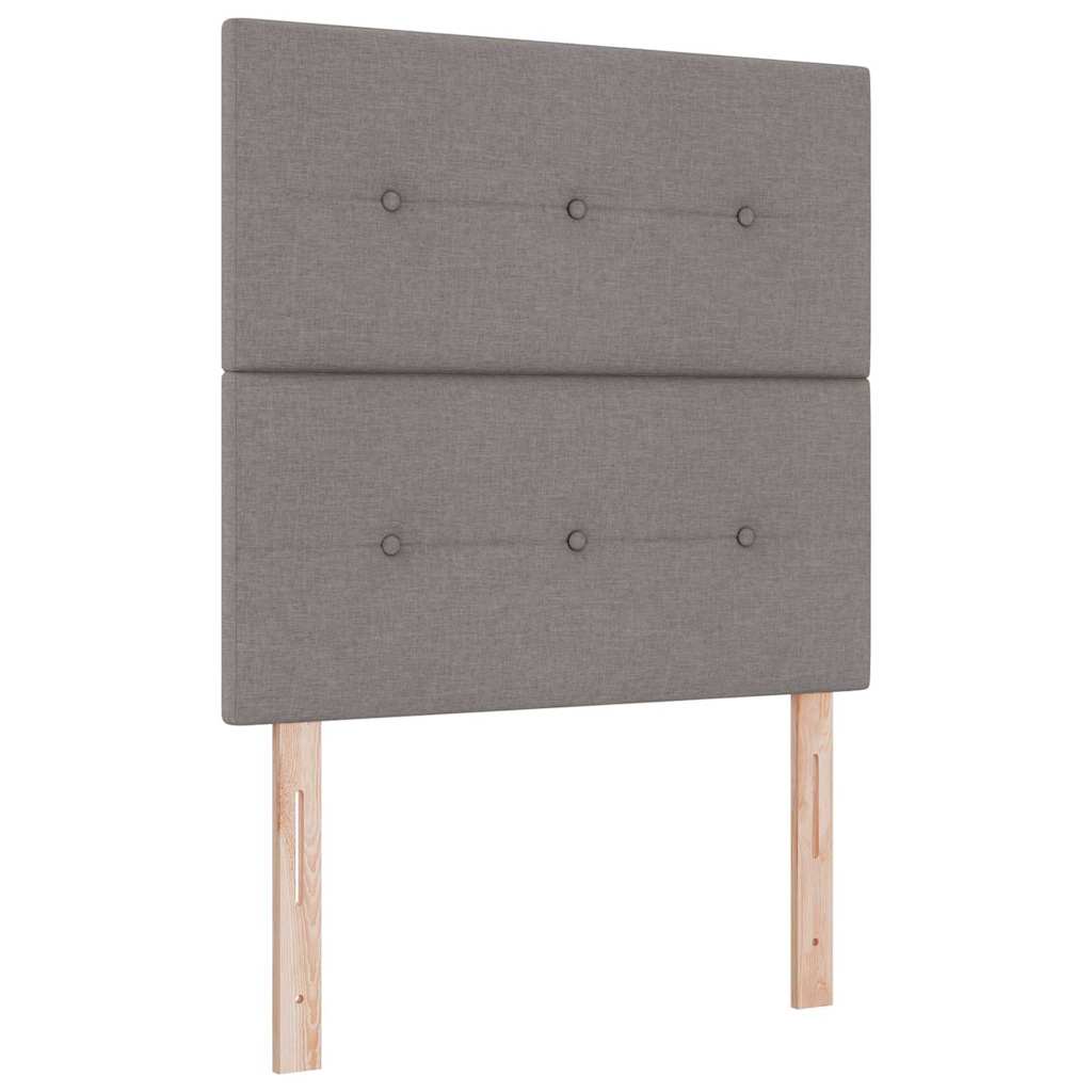 LED Box Spring Krevet s jastukom Sivo-smeđa 80 x 200 cm tkanina