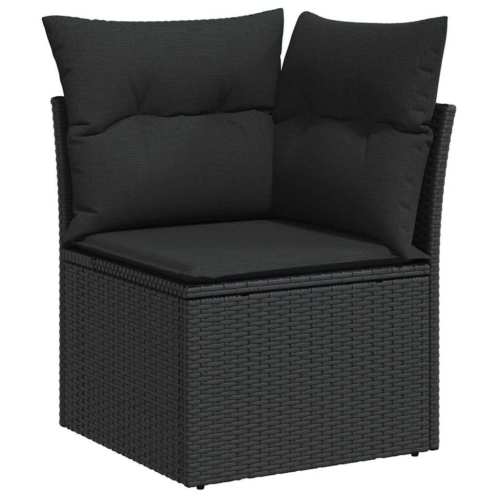Sjedeća garnitura za vrt 7 pcs Crna 234 x 124 x 85 cm