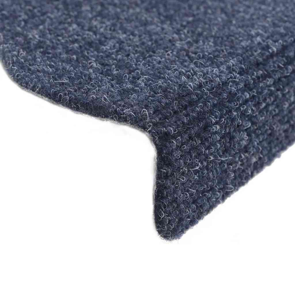 Prostirke za stepenice, samoljepljive, 20 kom., 65x21x4 cm, plave, poluokrugle, velike