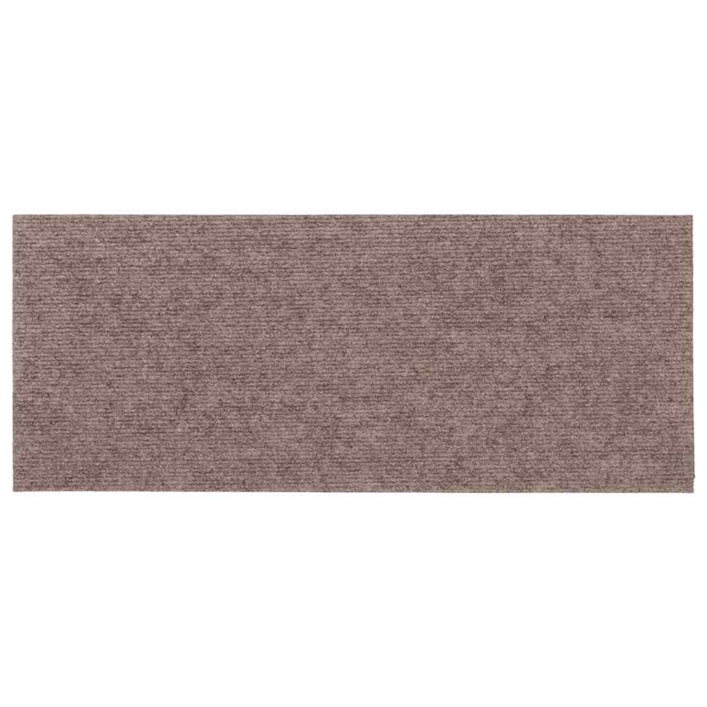 Prostirke za stepenice samoljepljive 30 kom 60x25 cm svijetlosmeđe pravokutne