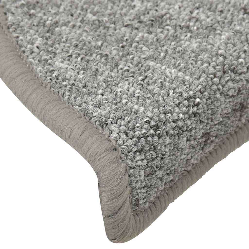 Prostirke za stepenice 30 kom 56x17x3 cm svijetlo sive poluokrugle