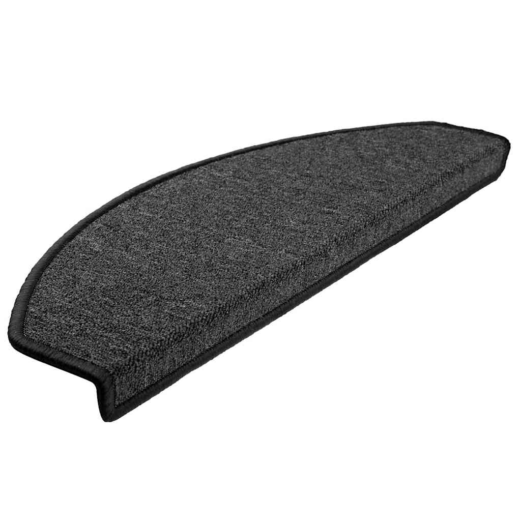 Prostirke za stepenice 30 kom 65x24x4 cm antracit poluokrugle velike