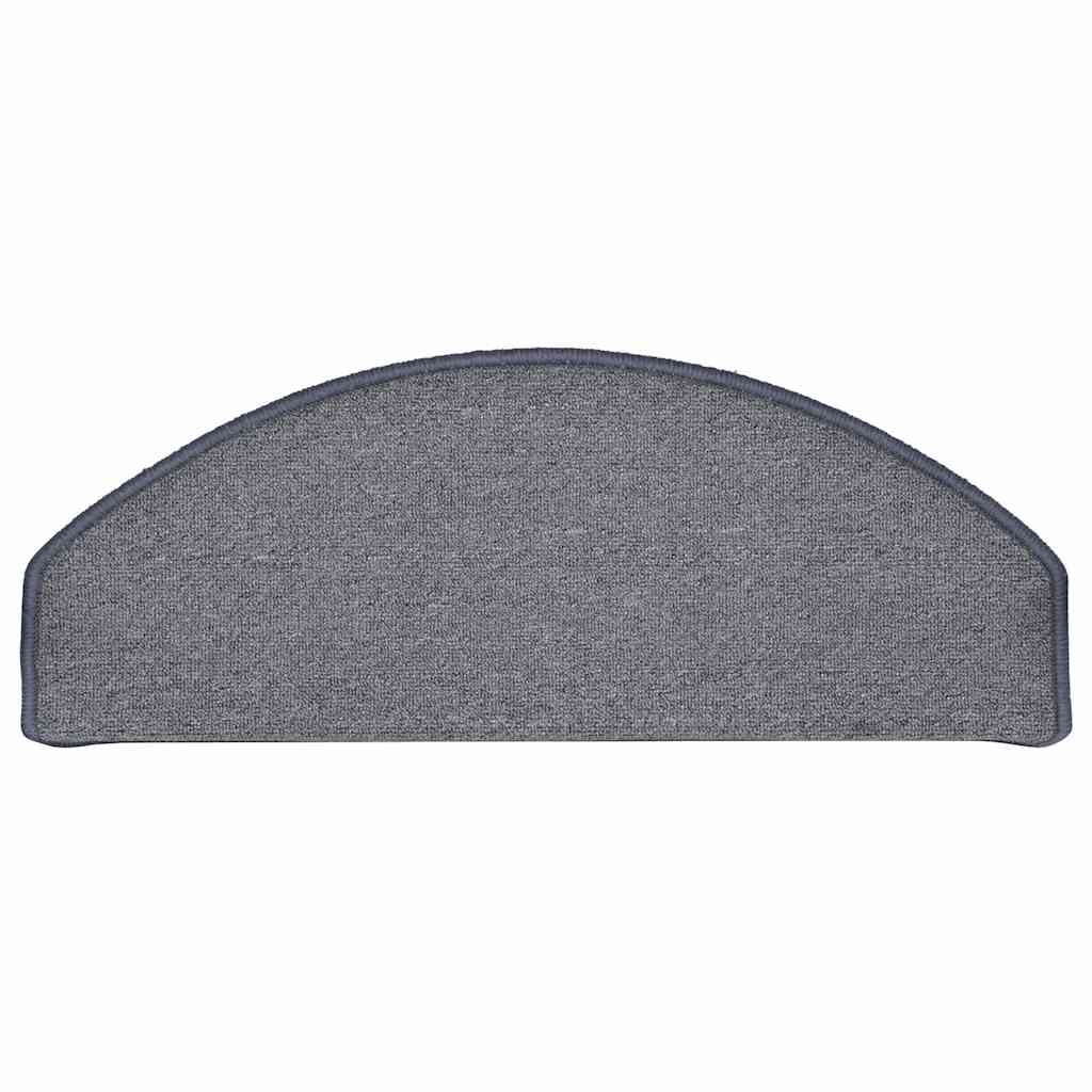 Prostirke za stepenice 30 kom 65x24x4 cm svijetlo sive i plave poluokrugle velike