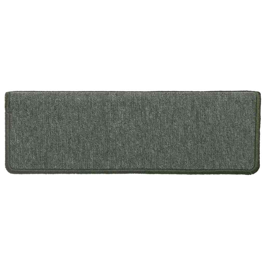 Prostirke za stepenice 30 kom 65x21x4 cm tamnozelene pravokutne rubove