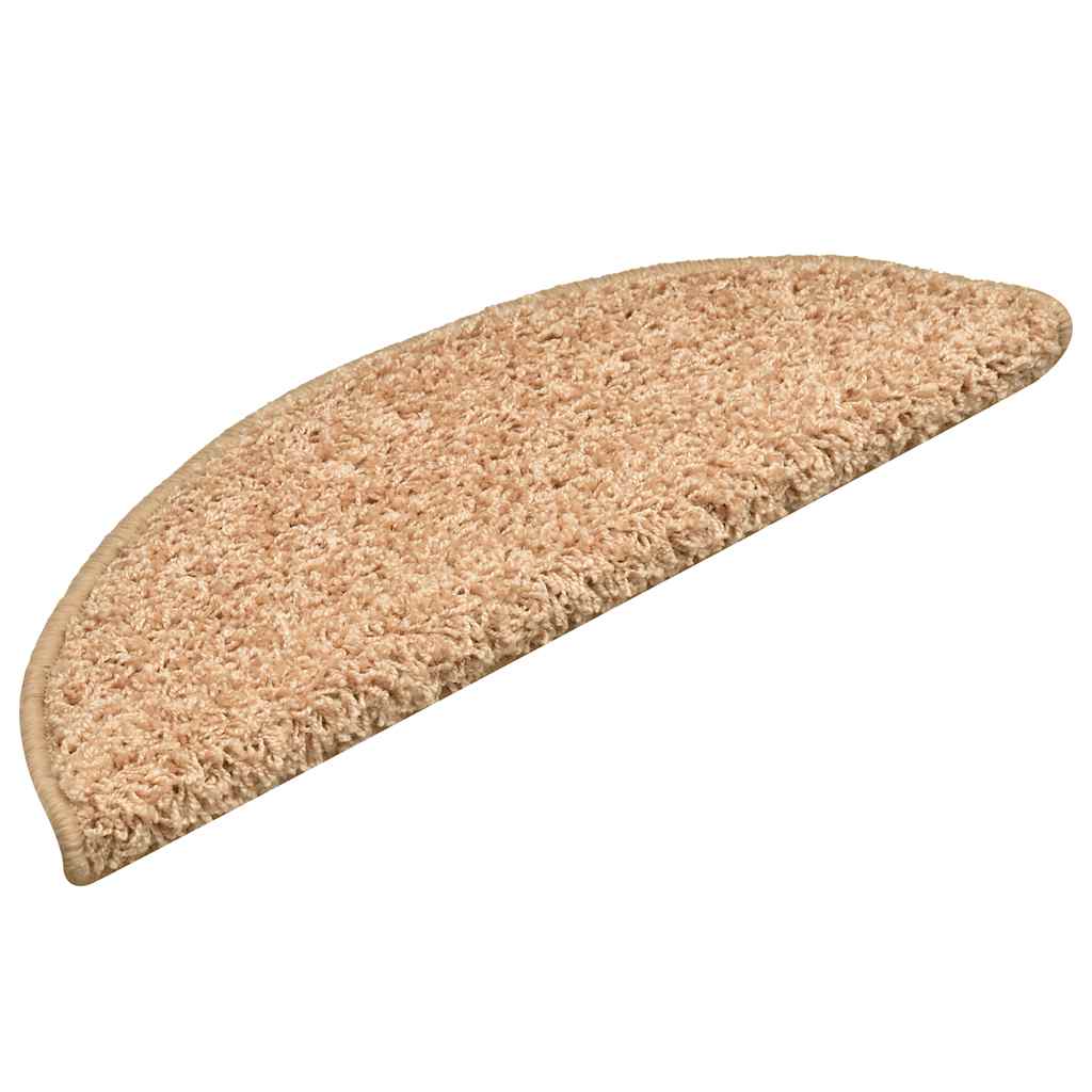 Prostirke za stepenice 30 kom 56x17x3 cm zlatne poluokrugle