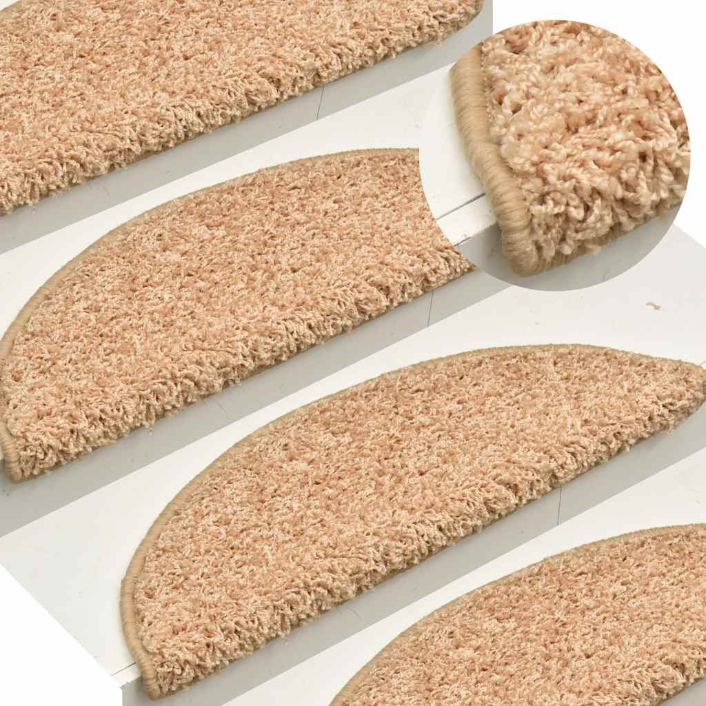 Prostirke za stepenice 30 kom 56x17x3 cm zlatne poluokrugle