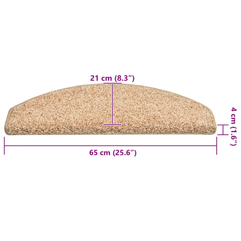 Prostirke za stepenice 30 kom 65x21x4 cm zlatne poluokrugle velike