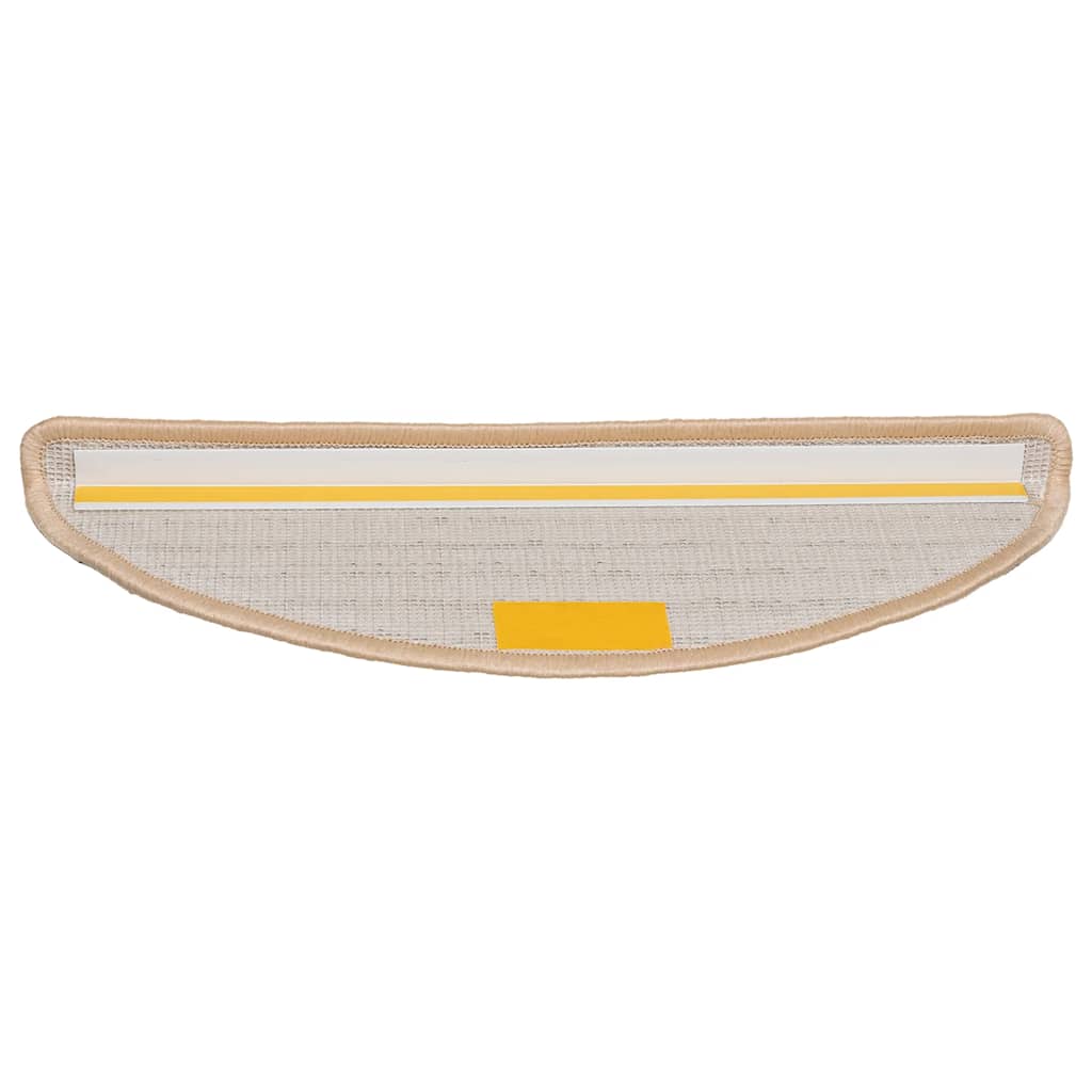 Prostirke za stepenice 20 kom 56x17x3 cm krem poluokrugle