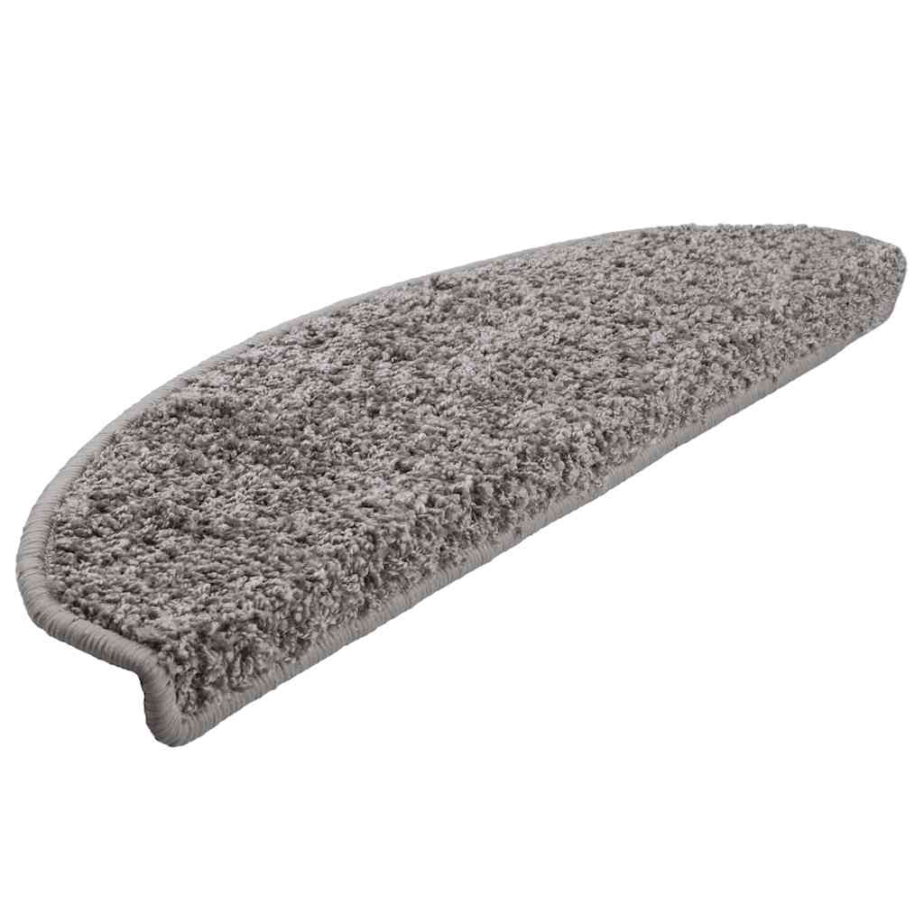 Prostirke za stepenice 20 kom 65x21x4 cm sive poluokrugle velike