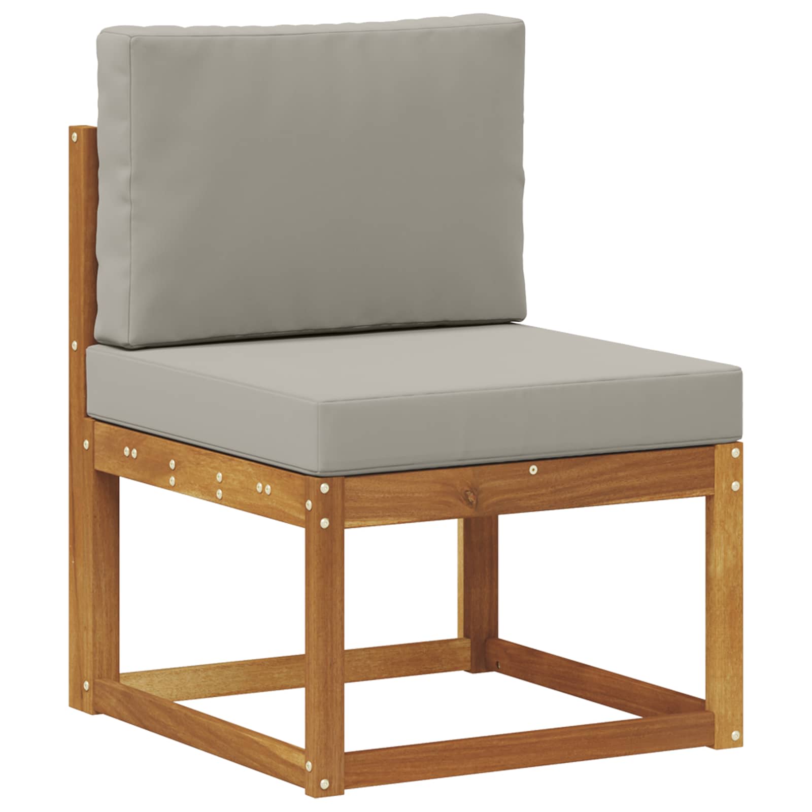 Set vanjskih sofa s jastukom 7 pcs Prirodna i svijetlo siva