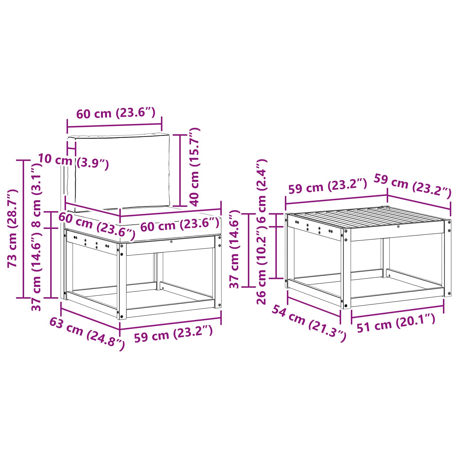 Set vanjskih sofa s jastukom 8 pcs Prirodna i svijetlo siva