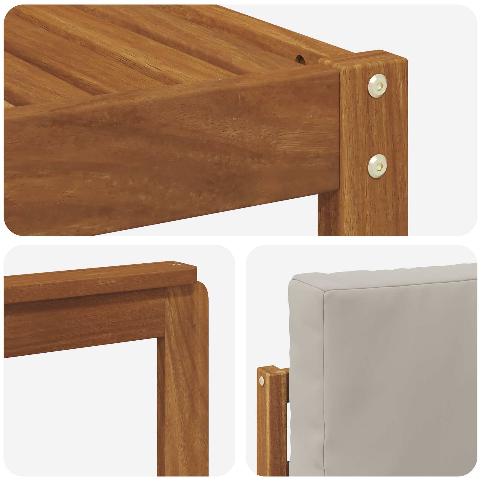 Set vanjskih sofa s jastukom 8 pcs Prirodna i svijetlo siva