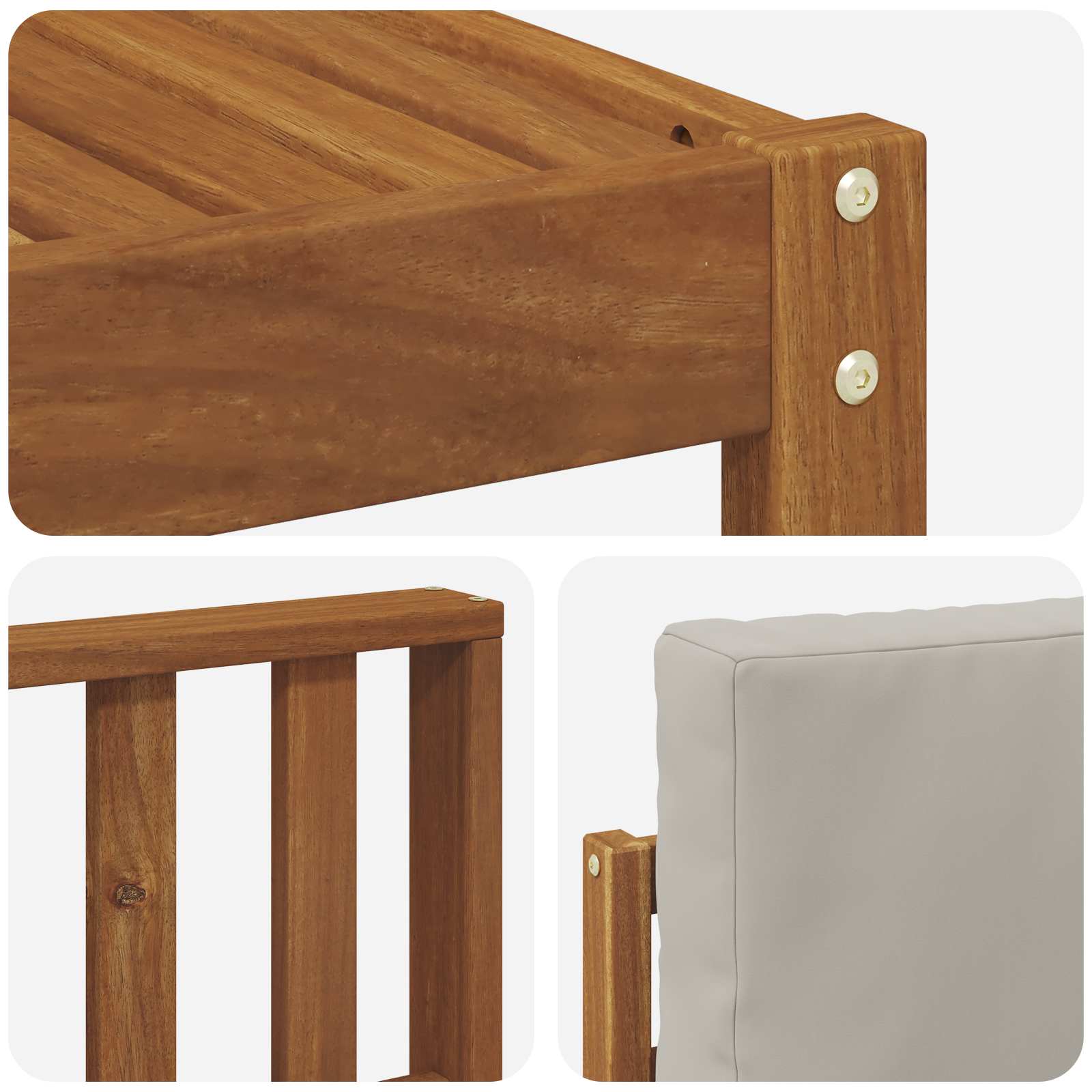 Set vanjskih sofa s jastukom 8 pcs Prirodna i svijetlo siva