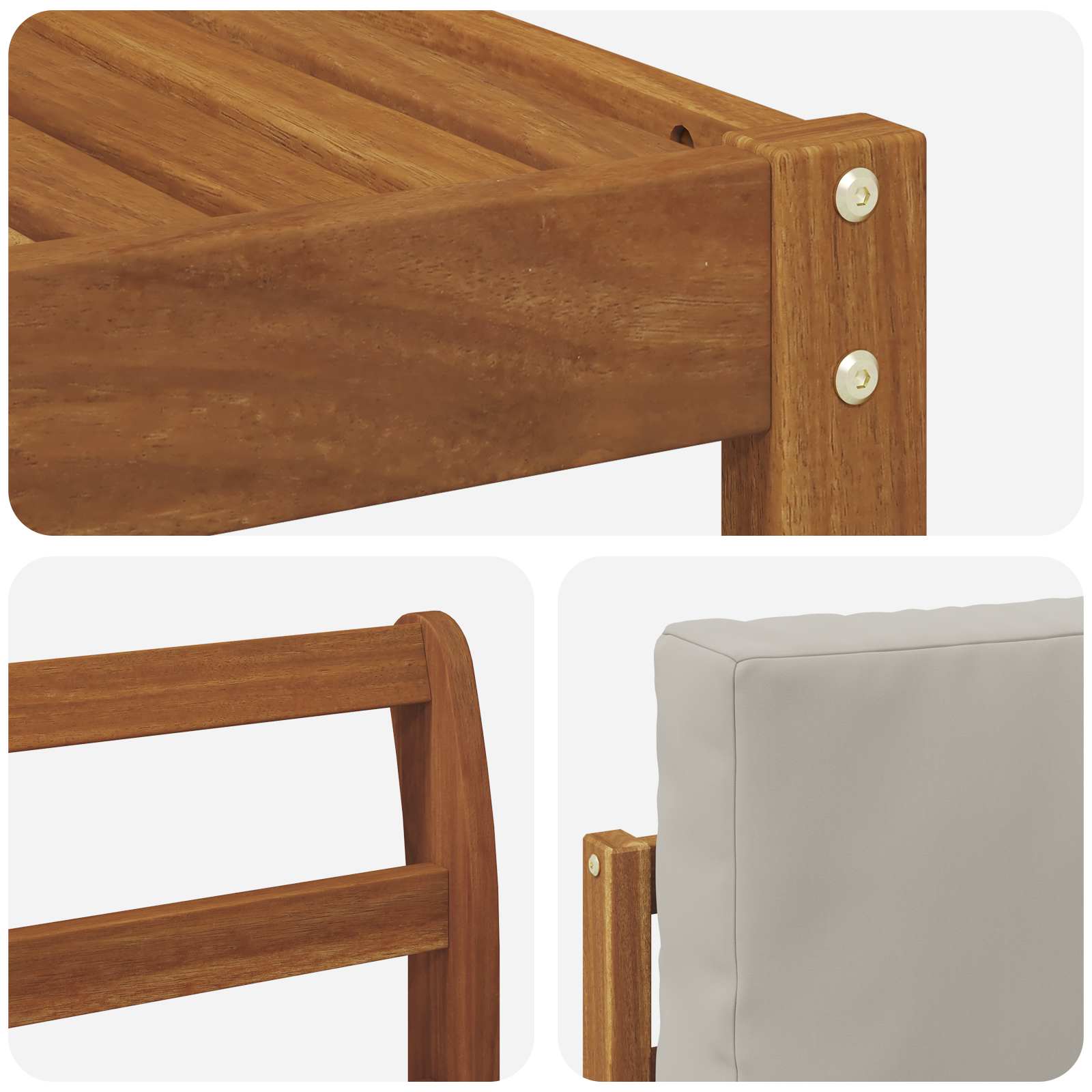 Set vanjskih sofa s jastukom 8 pcs Prirodna i svijetlo siva